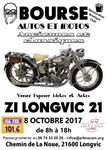 Bourse d'échange Motos et Autos Anciennes et Classiques le 8 Octobre 2017 à Longvic