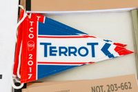 Fanion logo Terrot bleu, blanc et rouge