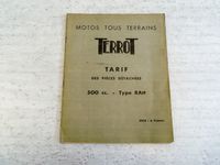 Tarif pièces détachées 500cc RATT moto tous terrains Terrot  ... Image 1