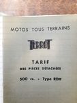 Tarif pièces détachées RDTT 500cc 0608 Image 1