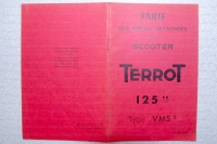 Tarif pièces détachées scooter Terrot VMS2 1333 Image 1
