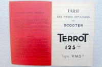 Tarif pièces détachées scooter Terrot VMS2 1334 Image 1