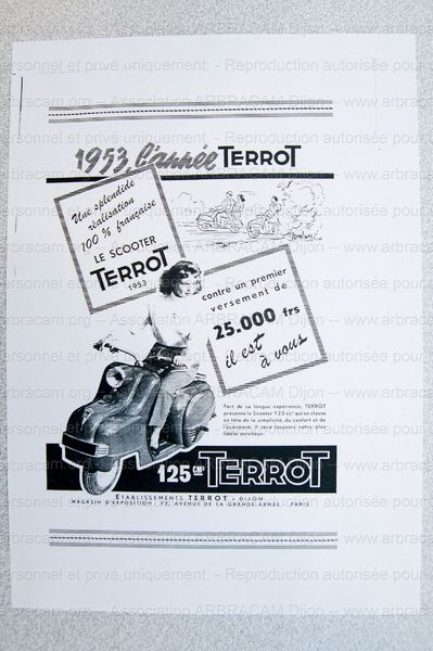 Publicité Presse Originale 1955 - Terrot Dijon - Sortir Avec Un Scooter 3 Vitesses